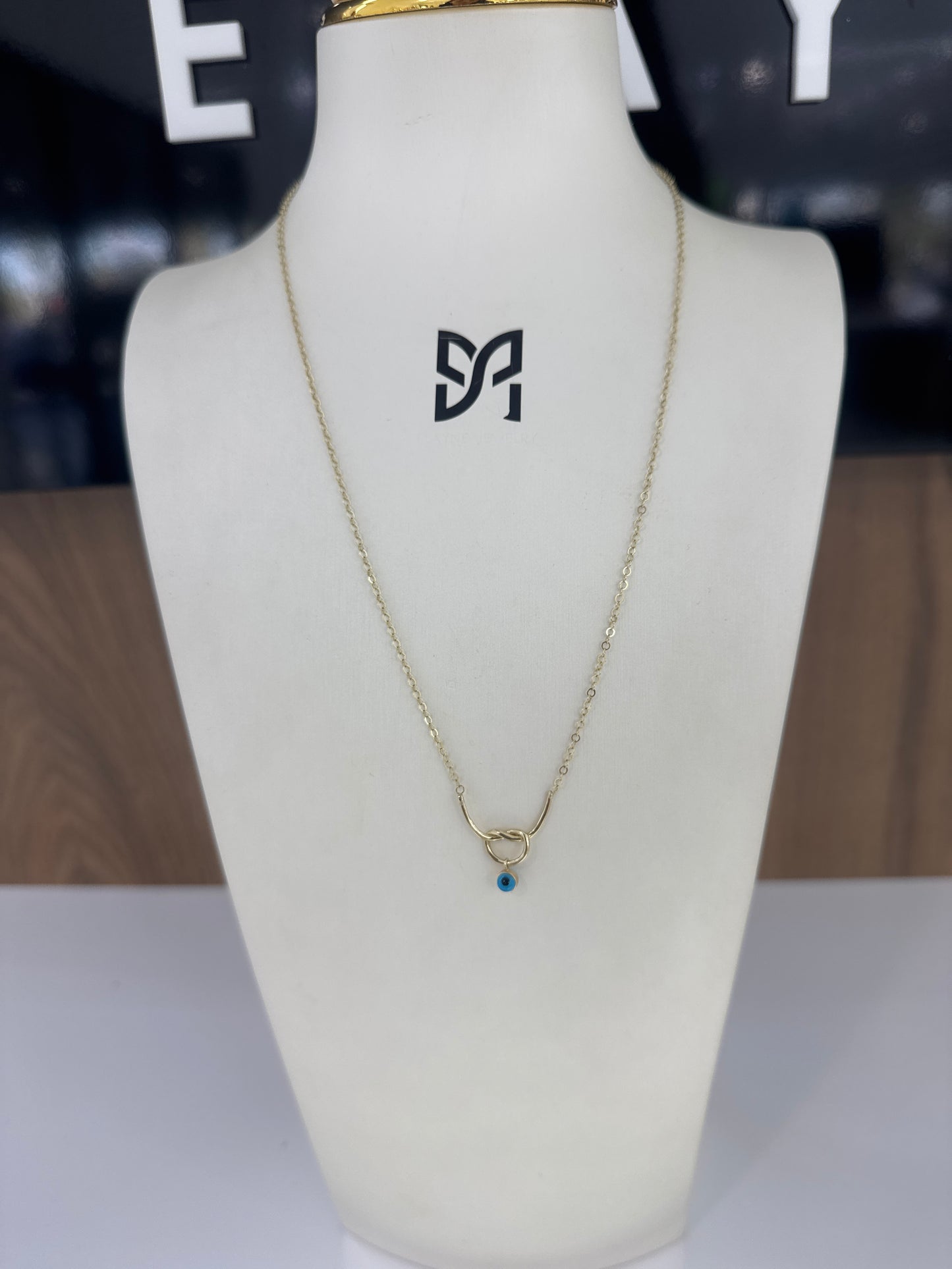 10K Evil Eye Necklace