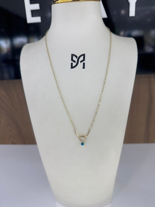 10K Evil Eye Necklace