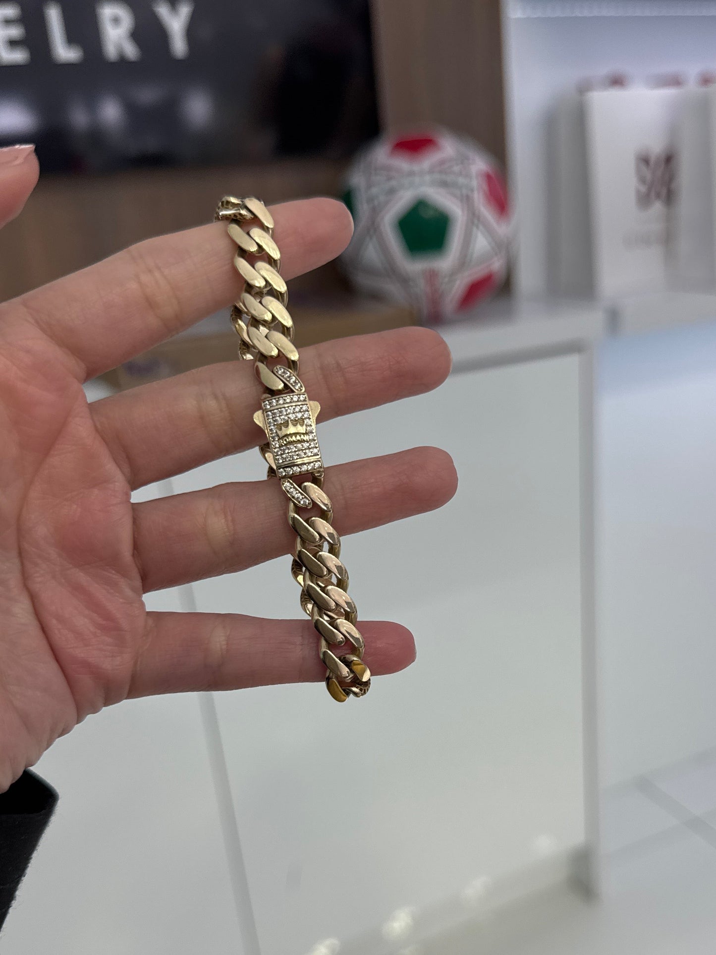 10K 9MM Monaco Bracelet