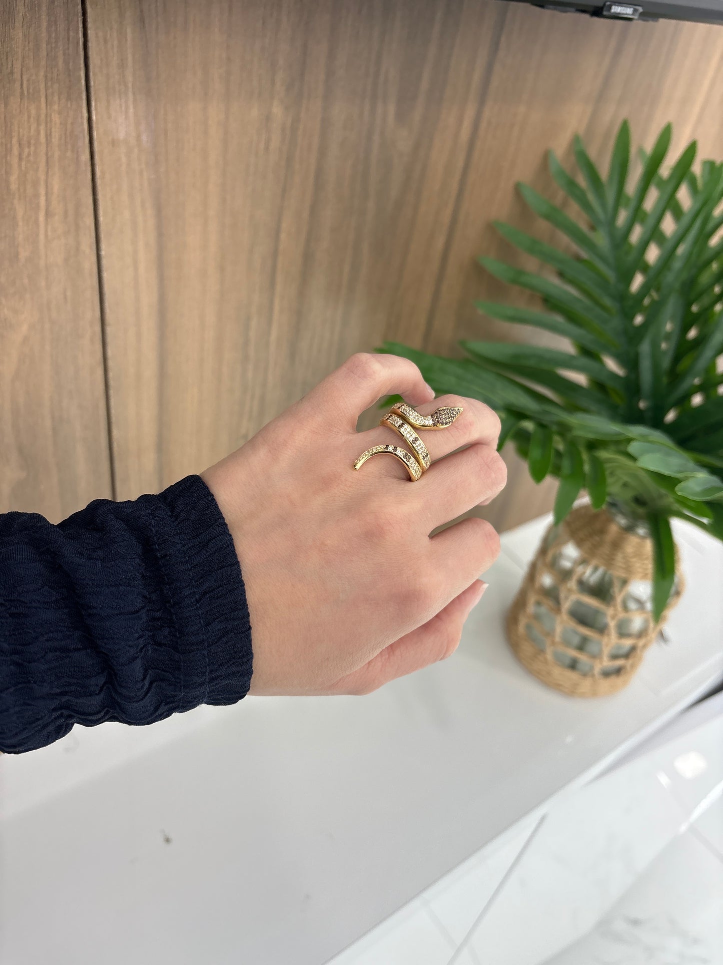 14K Snake Ring