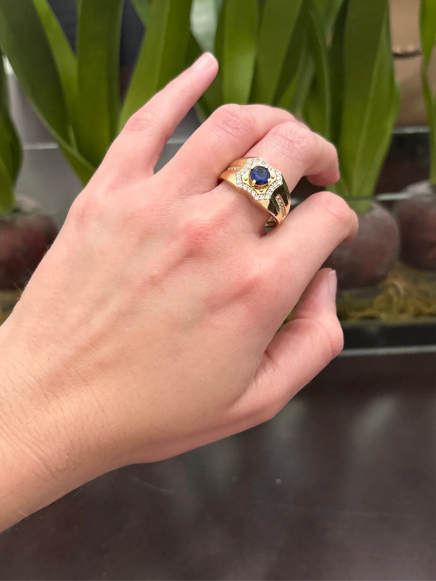 14K Blue Stone Ring My Store