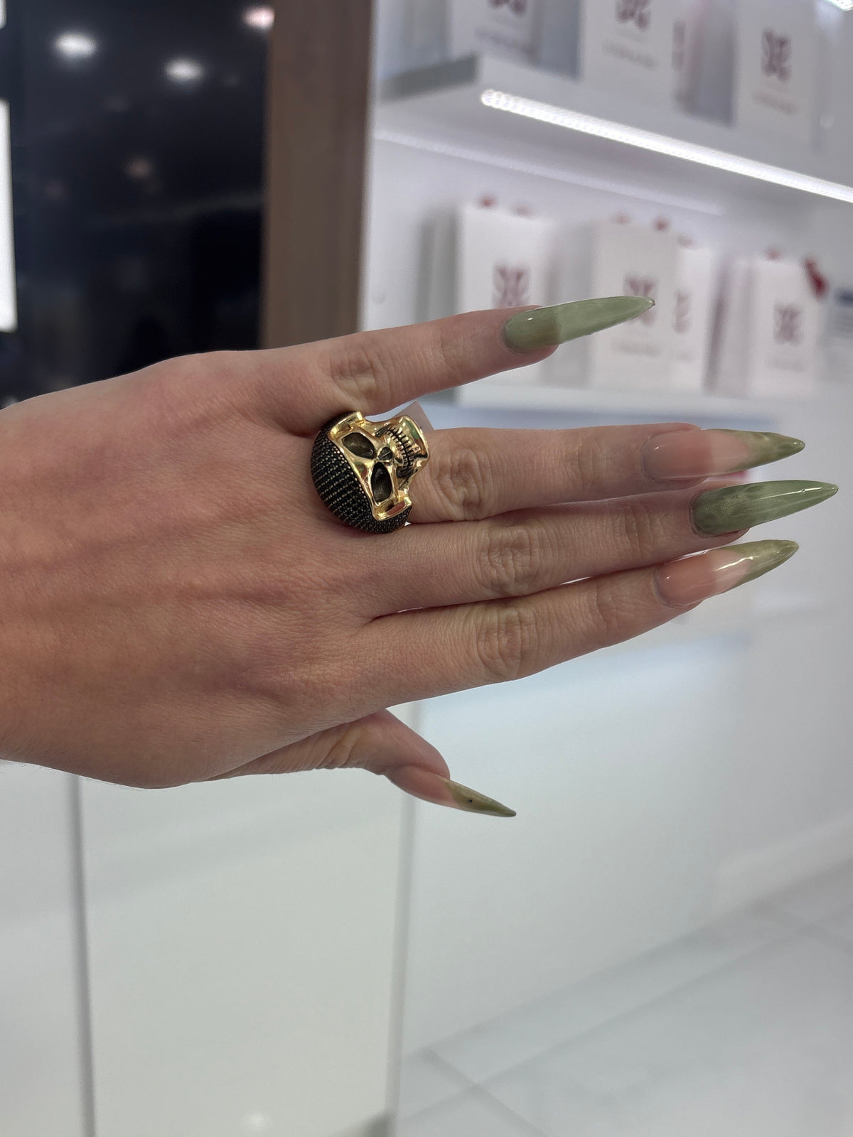 14k Skull Ring
