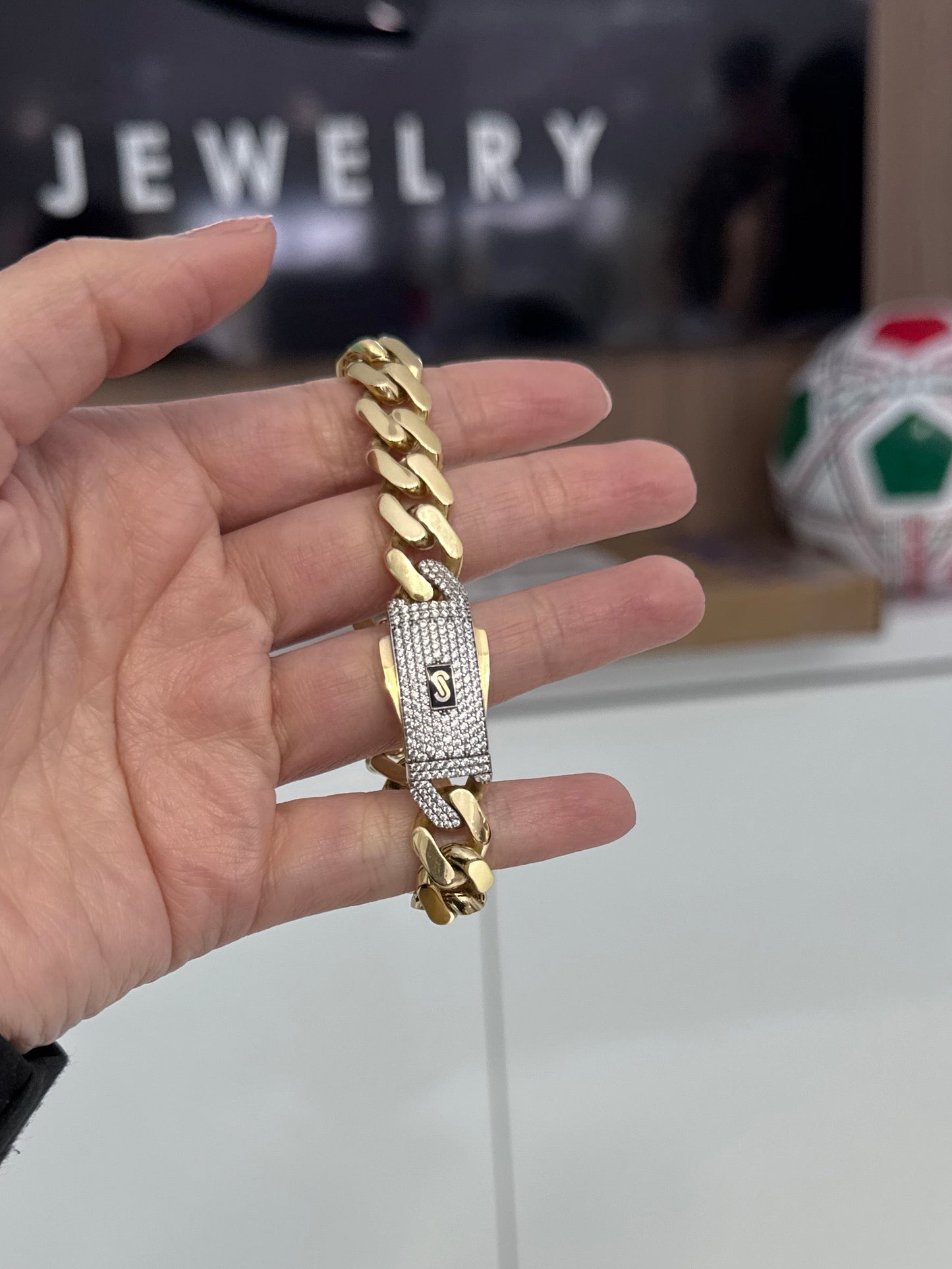 10K 11.5MM Monaco Bracelet