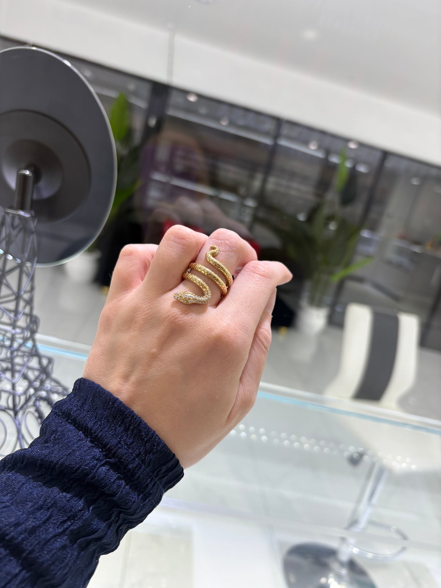 14K Snake Ring