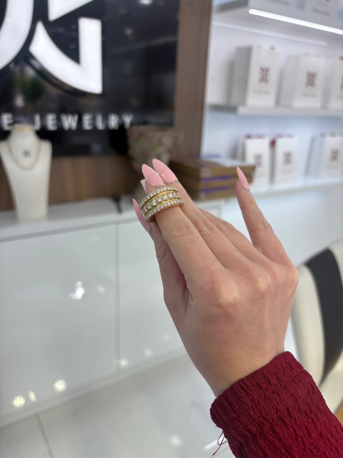 14K Diamond Band