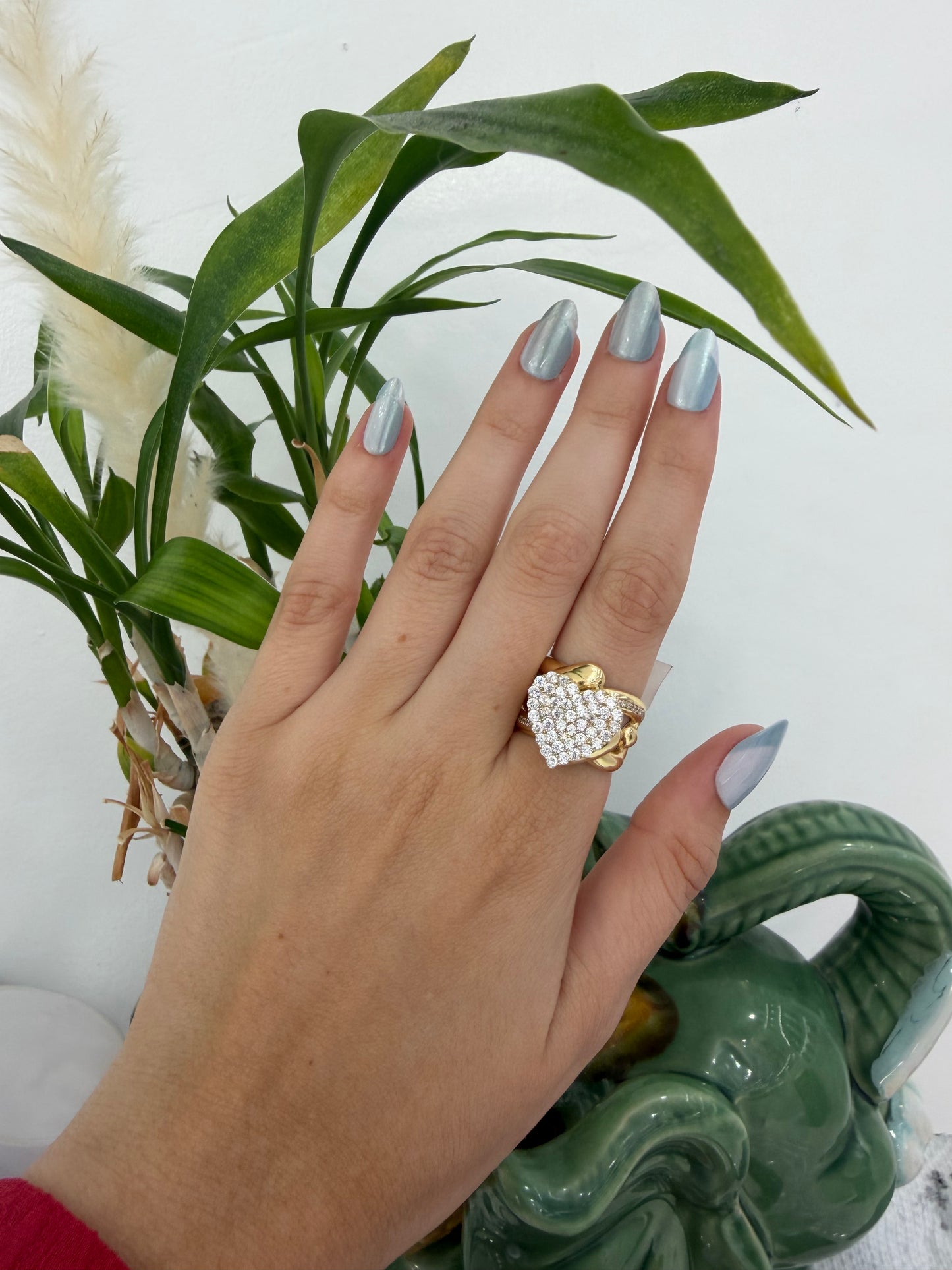14K Heart Princess Ring