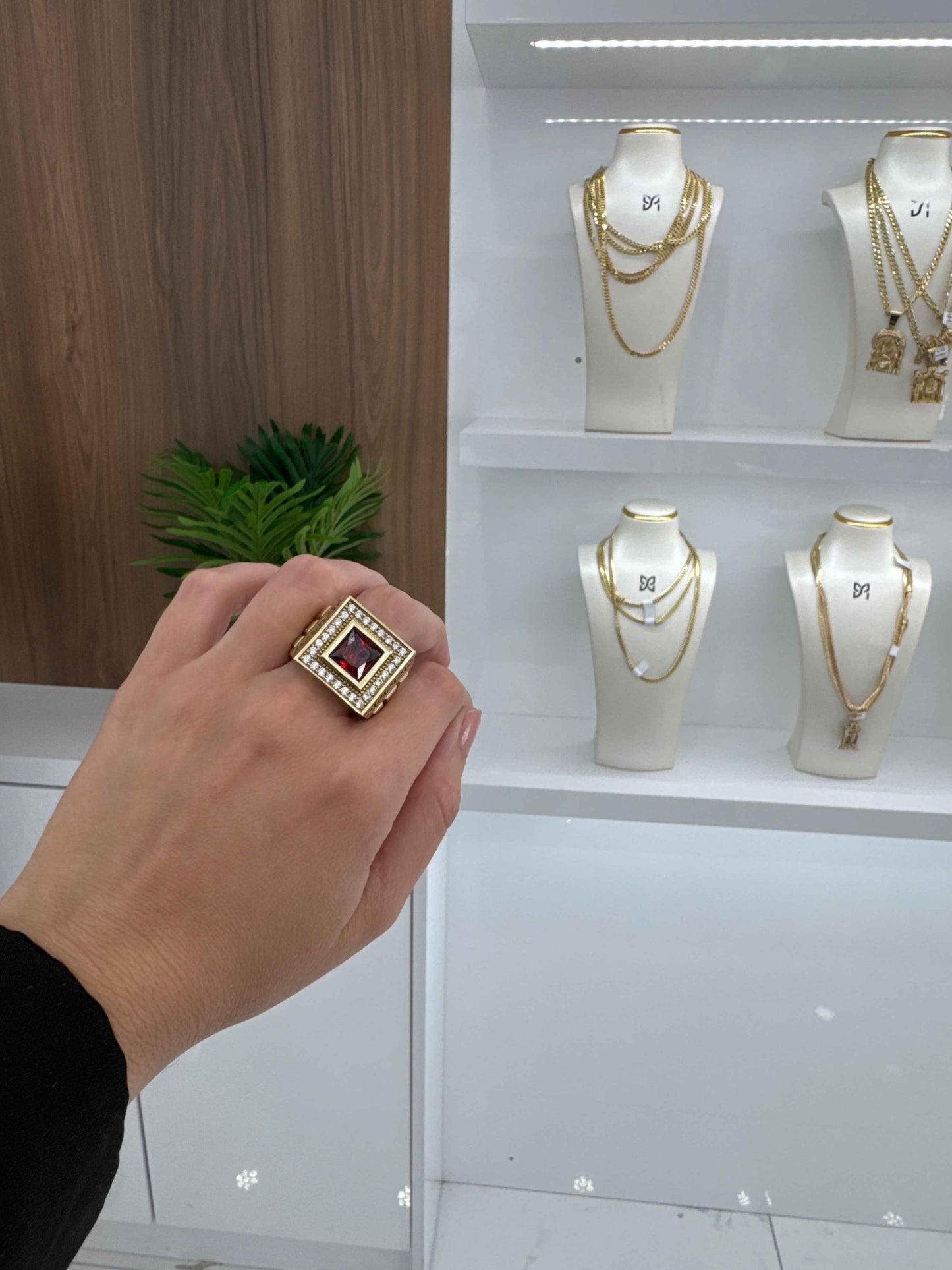 10K Red Stone Ring
