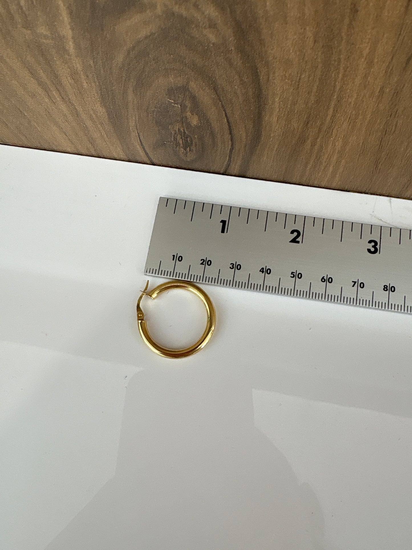 14K Plain Hoops