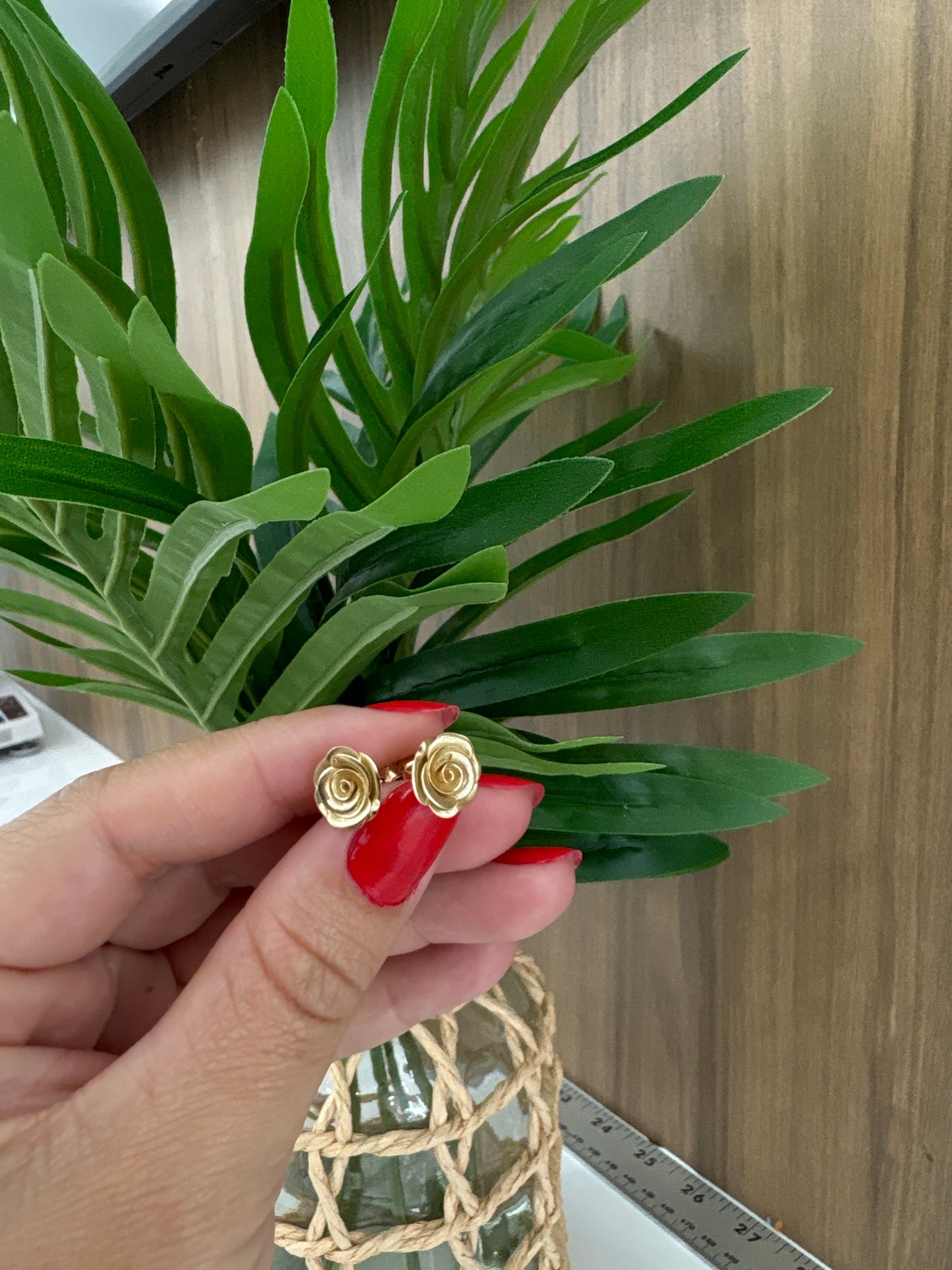 10k earrings de rosa