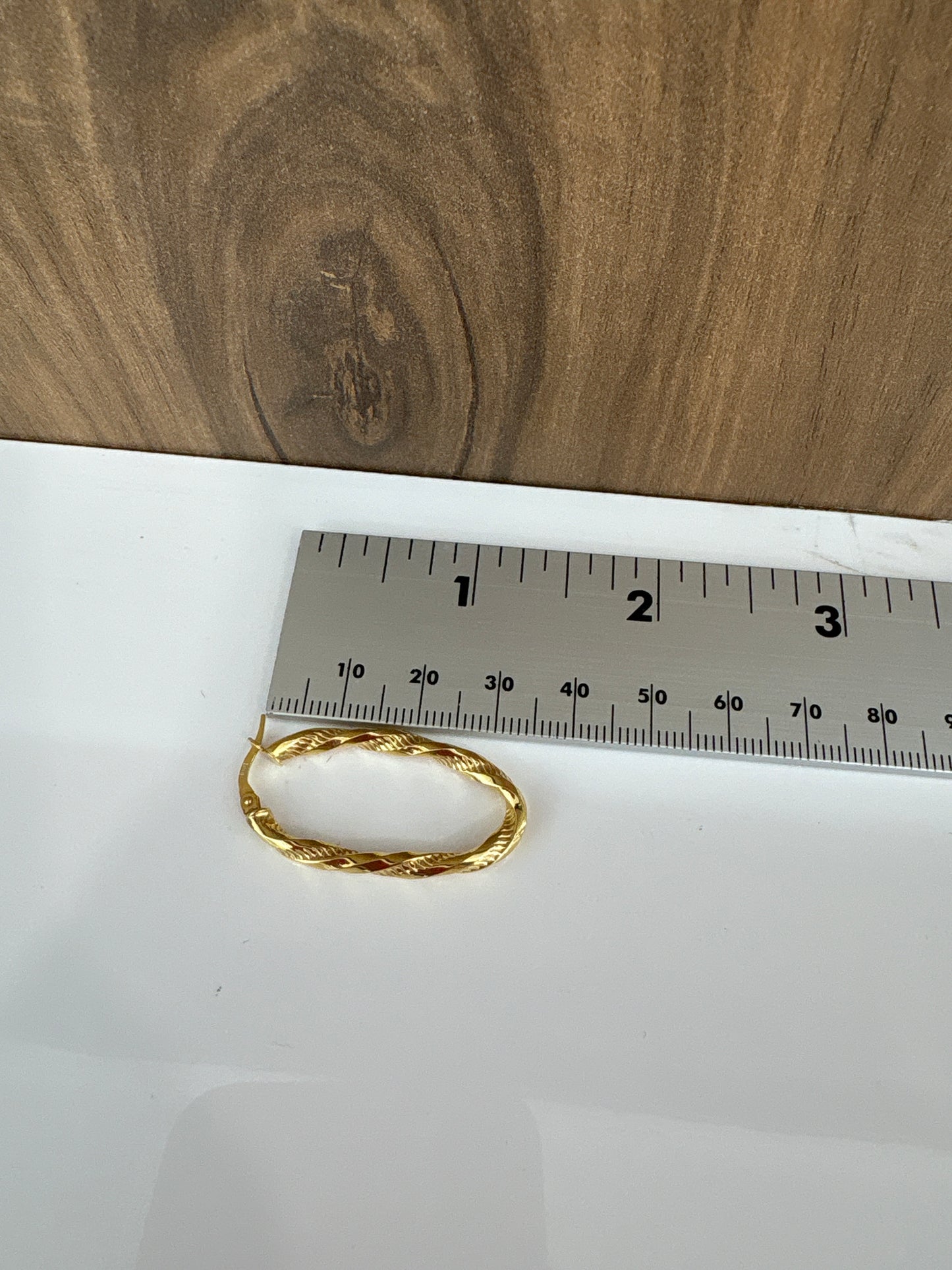 14k Oval Hoops