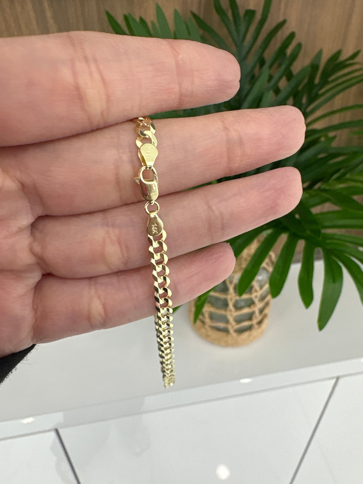14K Curb Link Bracelet
