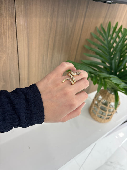 14K Snake Ring