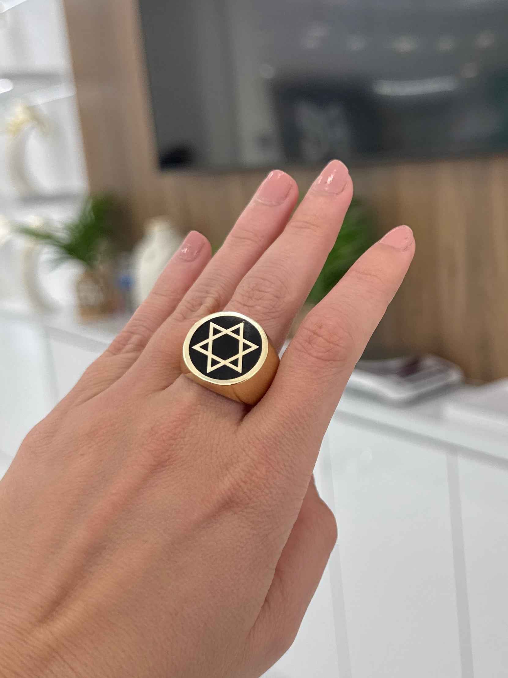 10K Star of David  Ring
