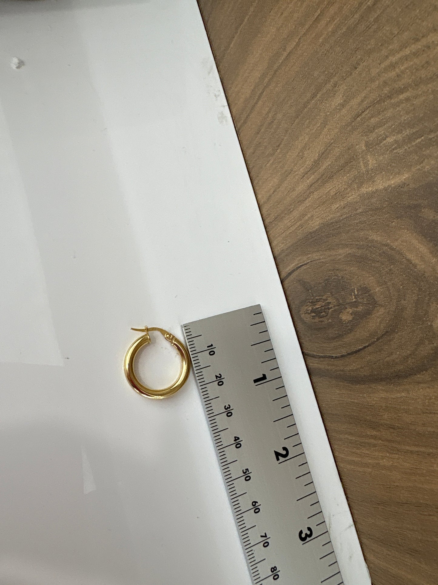 14K Plain Hoops