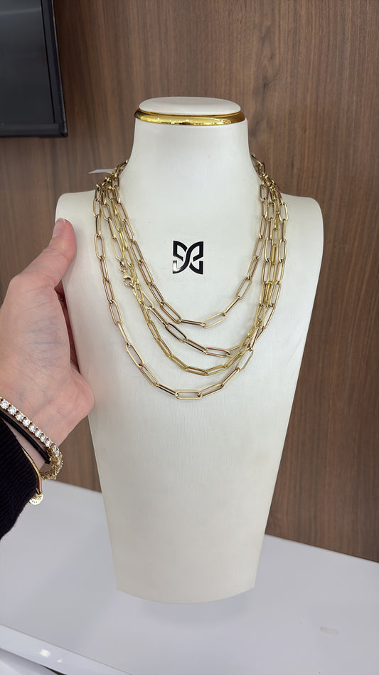 10K Paperclip Necklace
