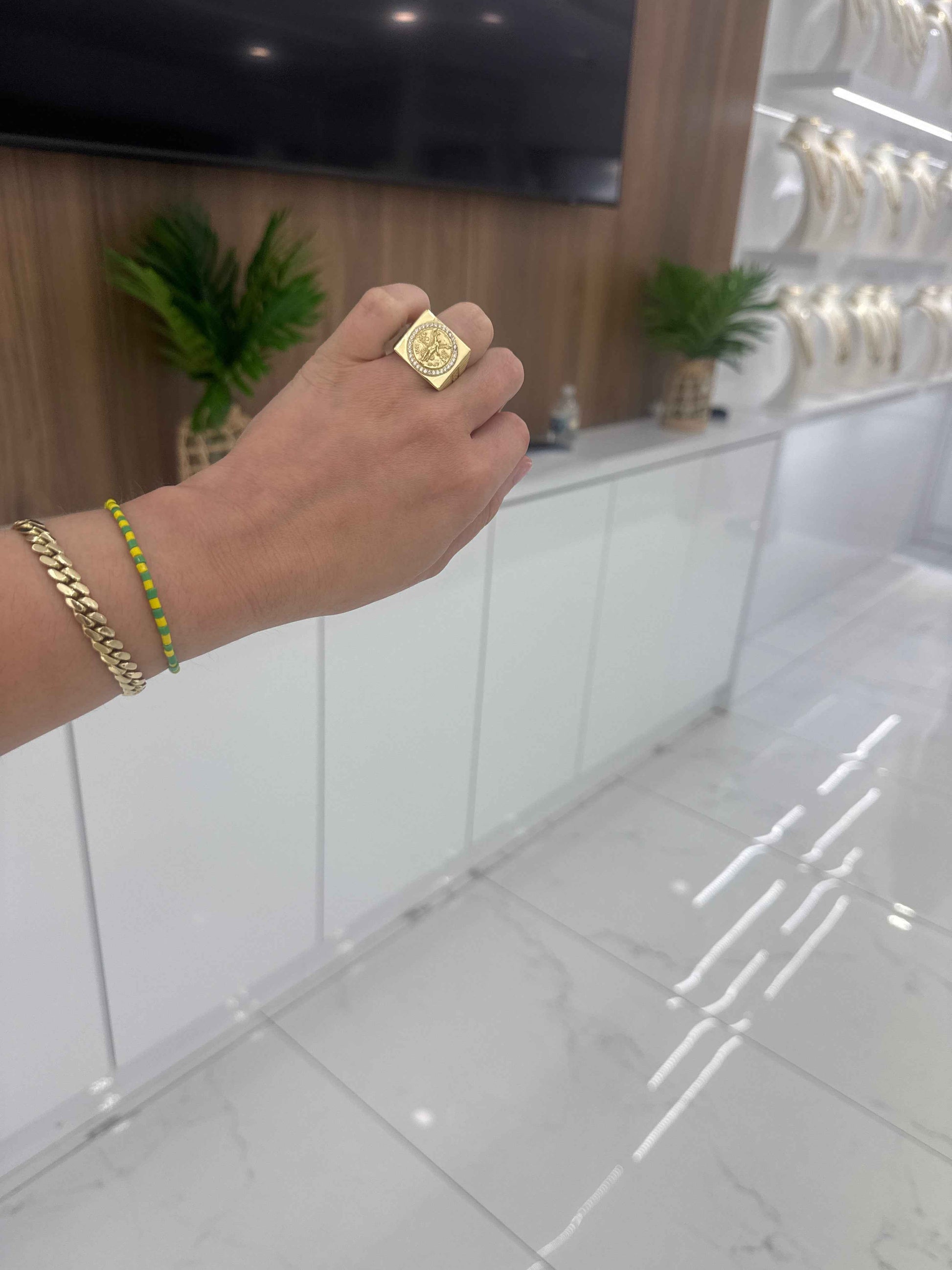 14K Centenario Ring