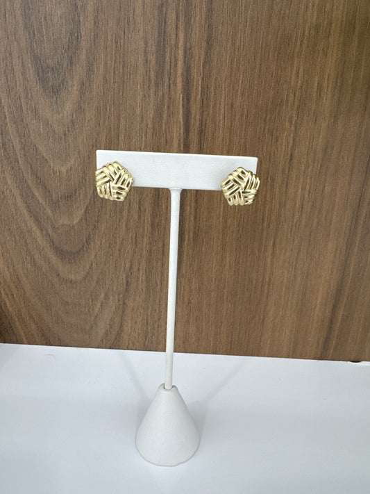 10K Omega Earrings