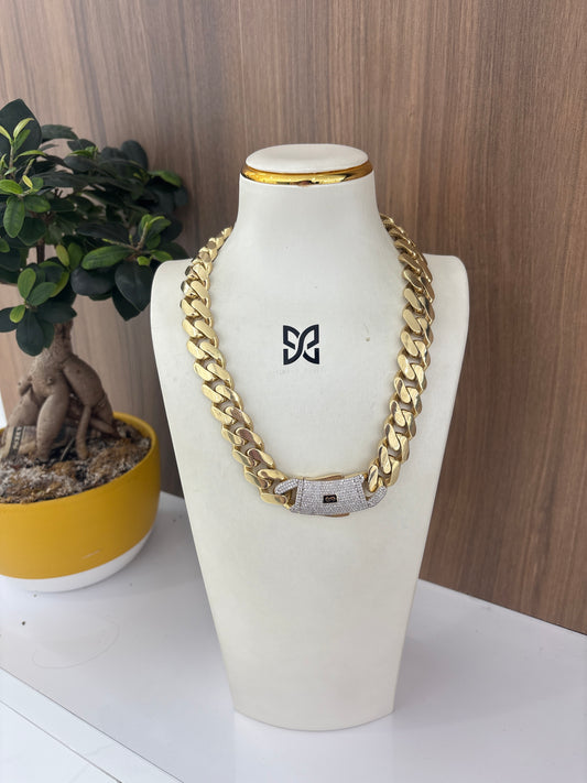 14K 16.5MM Monaco Chain