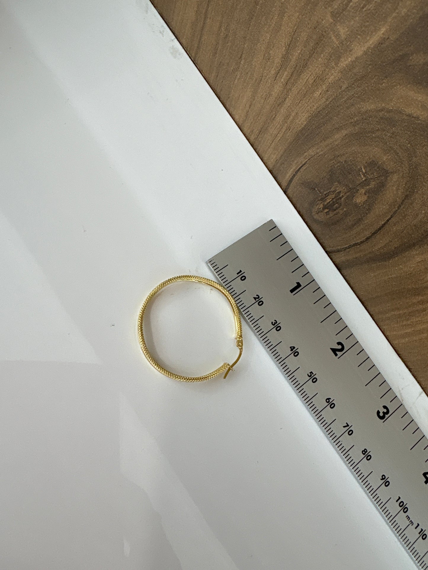 14k Medium Hoops