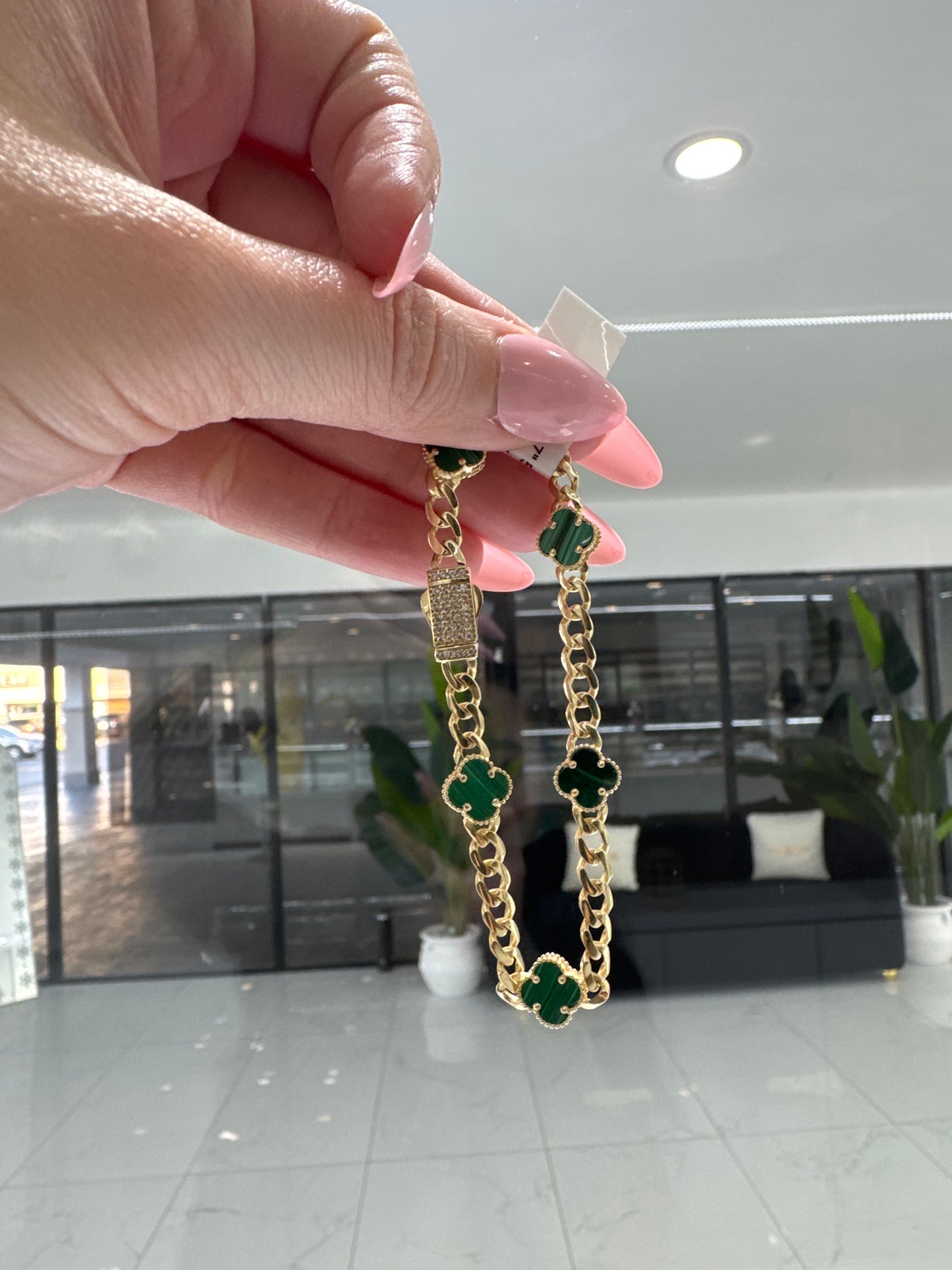 10K 5 Green Bracelet