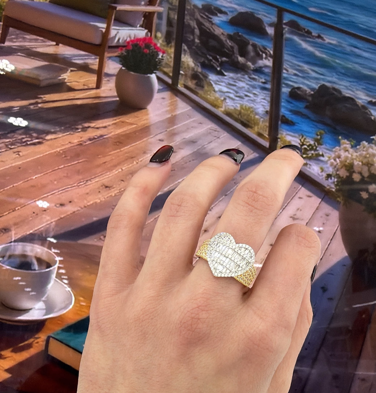 Anillo princesa 14k argollas 10k