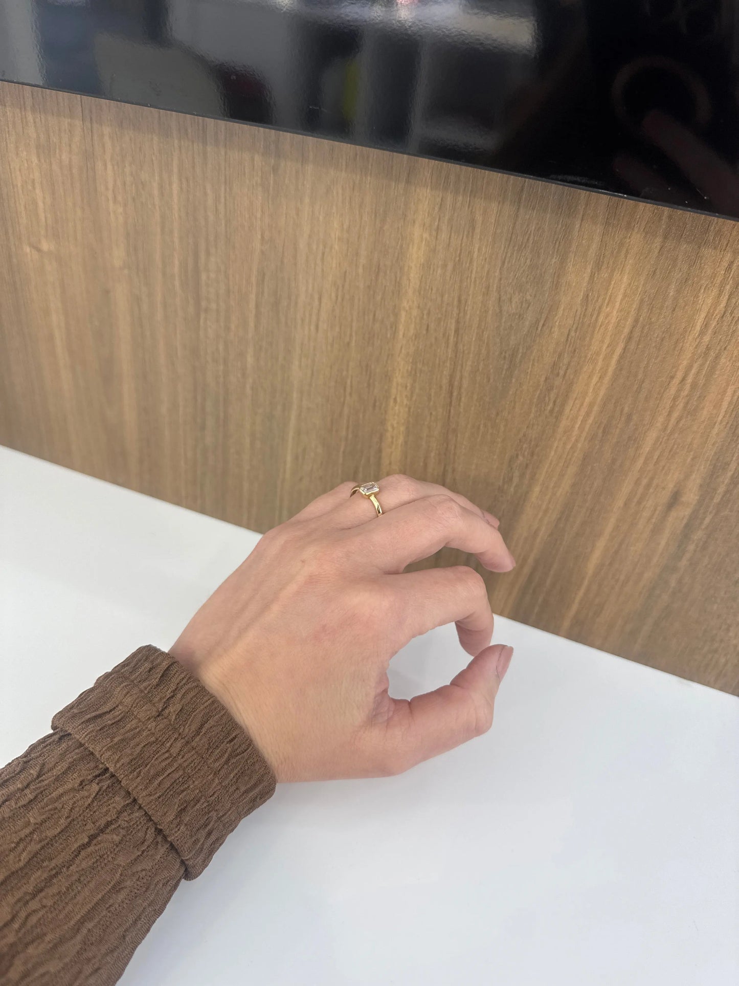 14K Women Square Stone Ring My Store