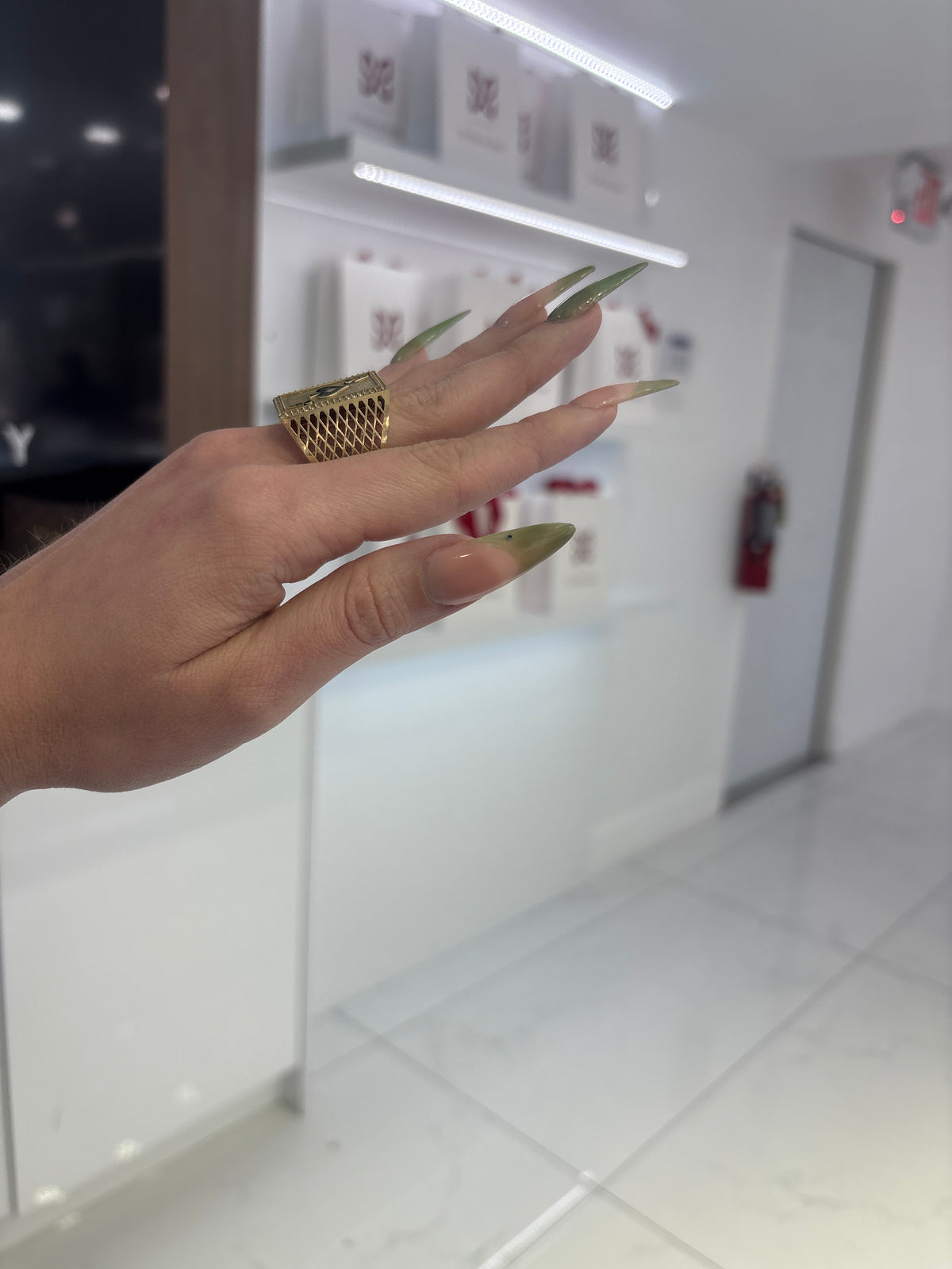 14K Card Ring