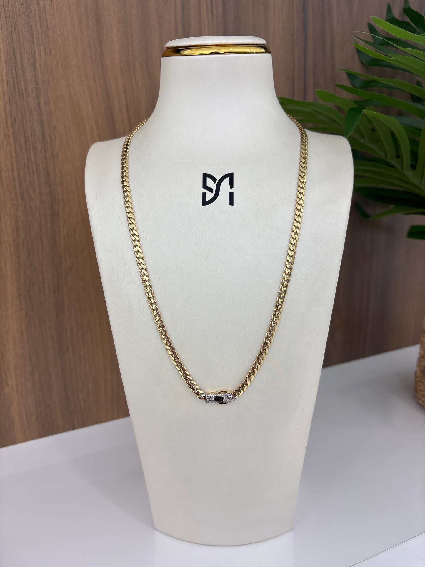 14K 5MM Baby Monaco Chain