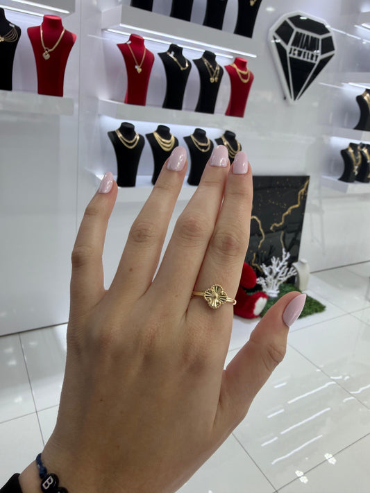 14k flower ring
