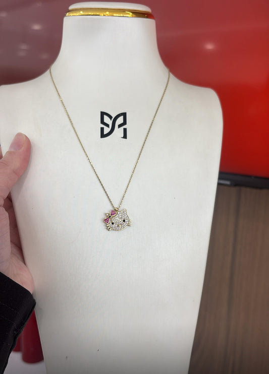 10K Kitty Necklace