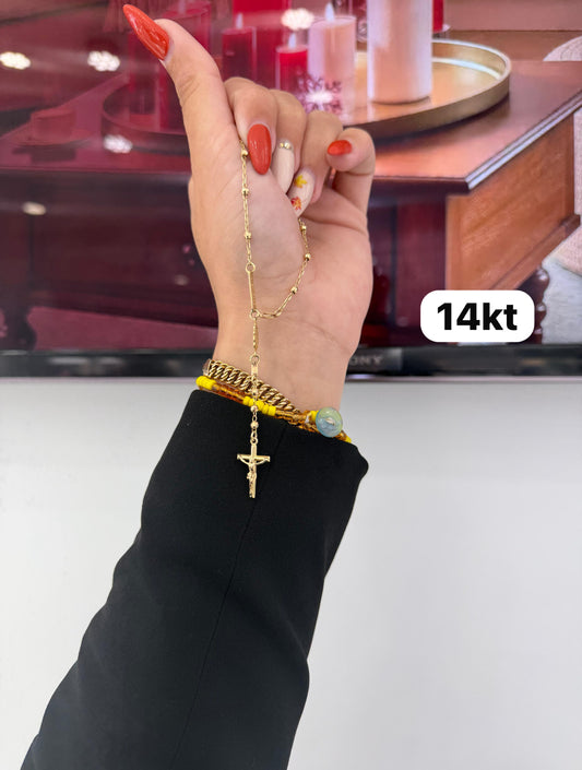 14K Crosses Bracelet