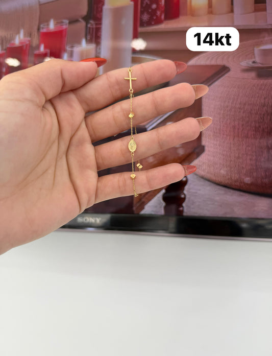 14K Crosses Bracelet