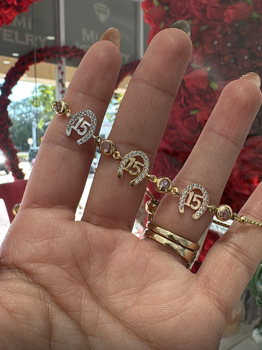 14K 15 Years Bracelet