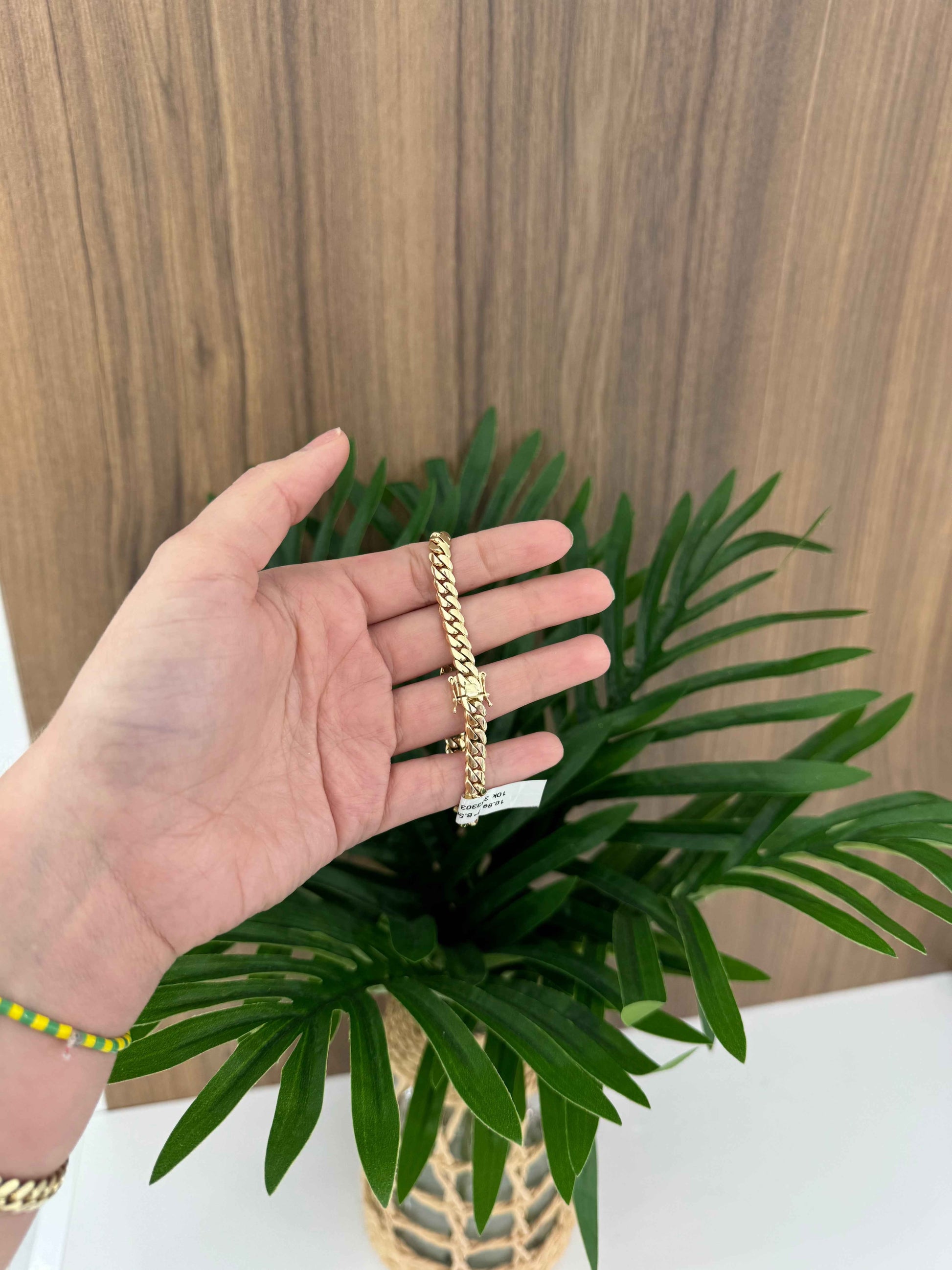 10K 6.5MM Cuban link Bracelet
