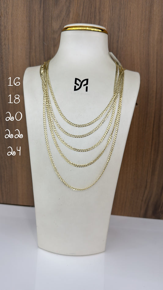 10k 3MM Curb link Chain