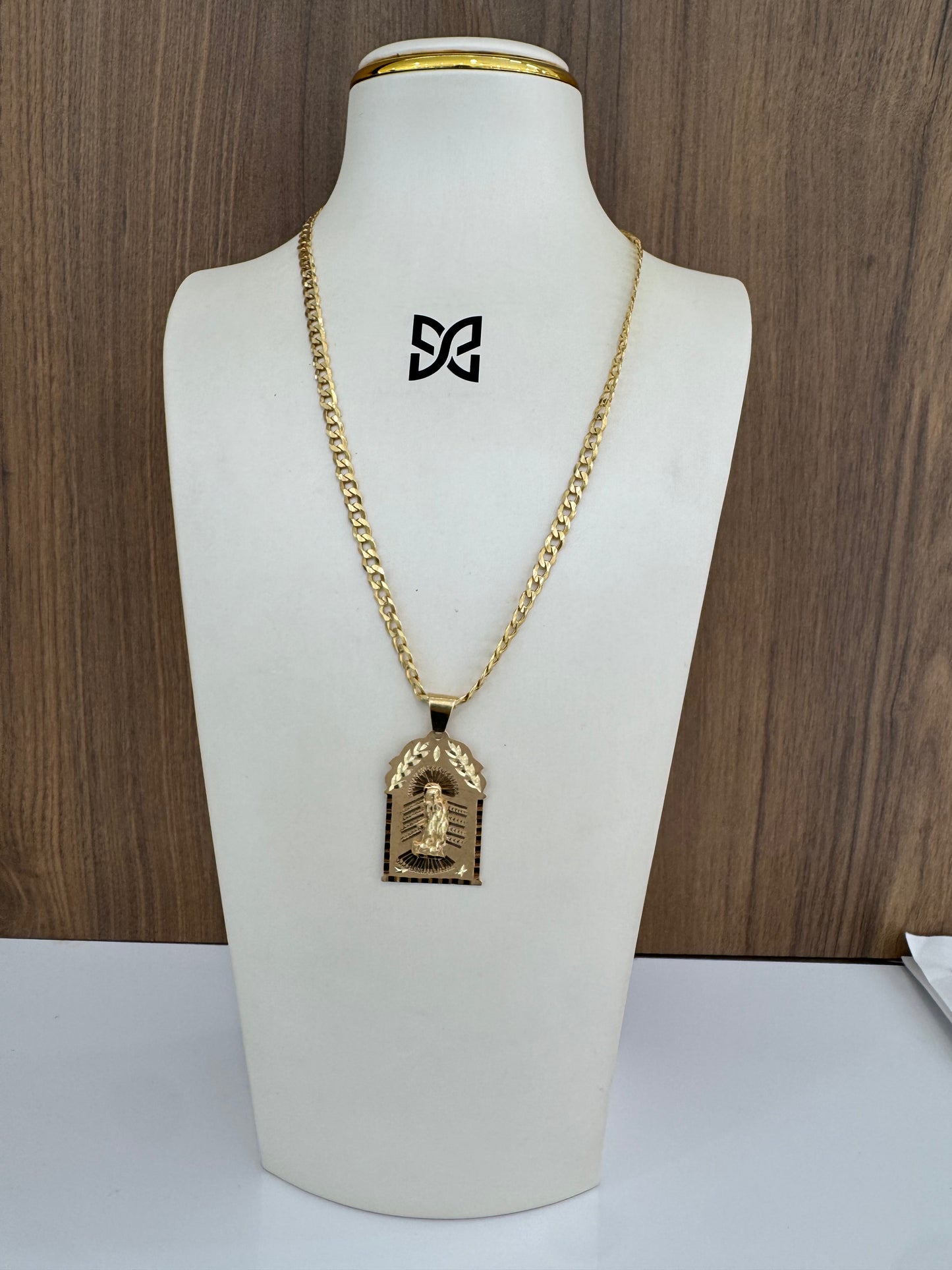 10K San Lazaro charm + Chain  Set