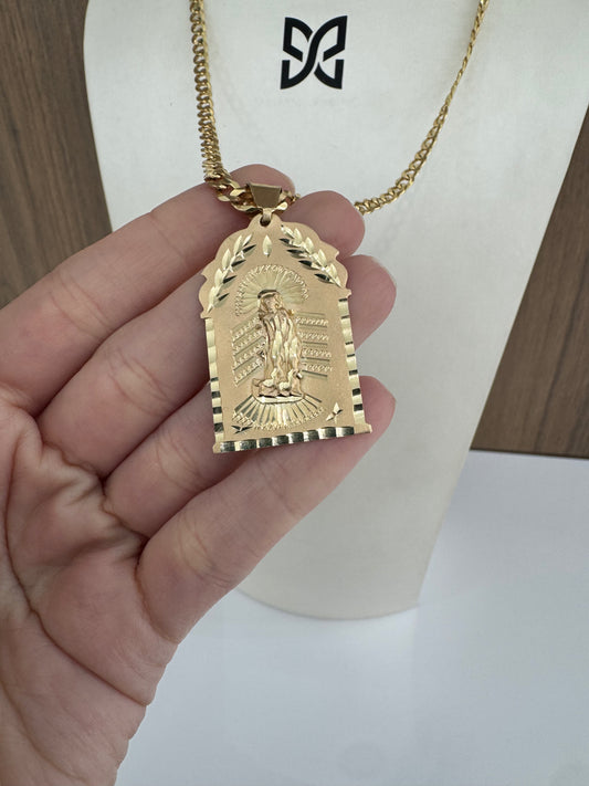 10K San Lazaro charm + Chain  Set