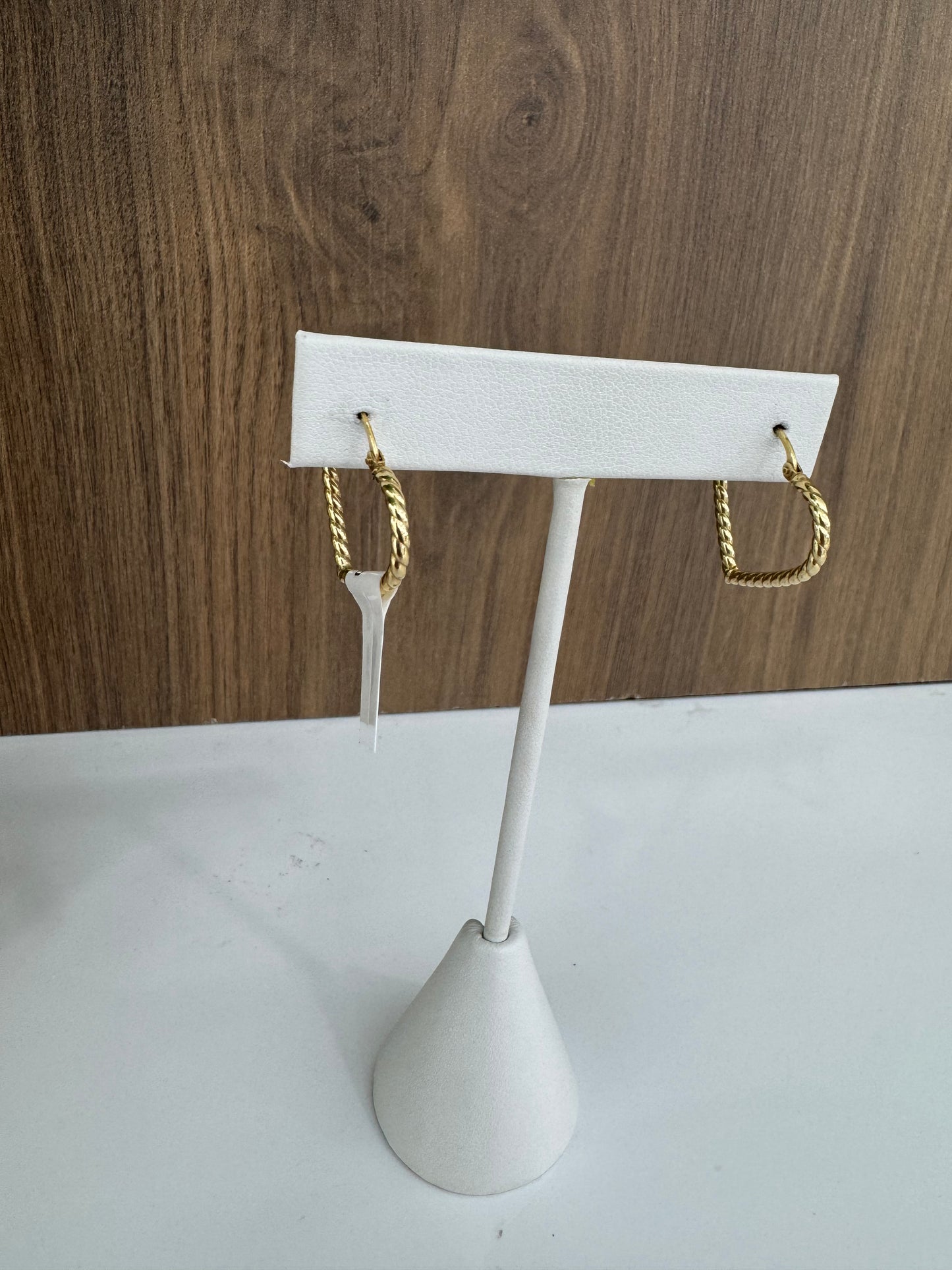 14K Heart Hoop