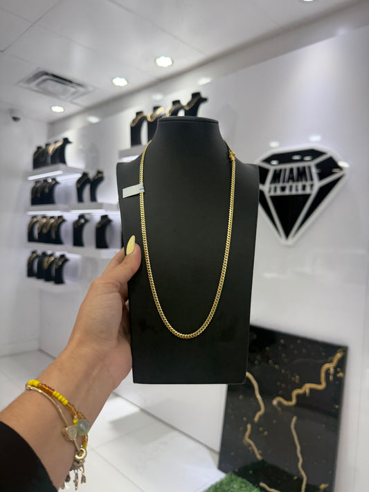 14K Promo 4MM Cuban link chain