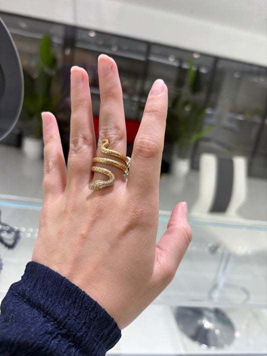 14K Snake Ring