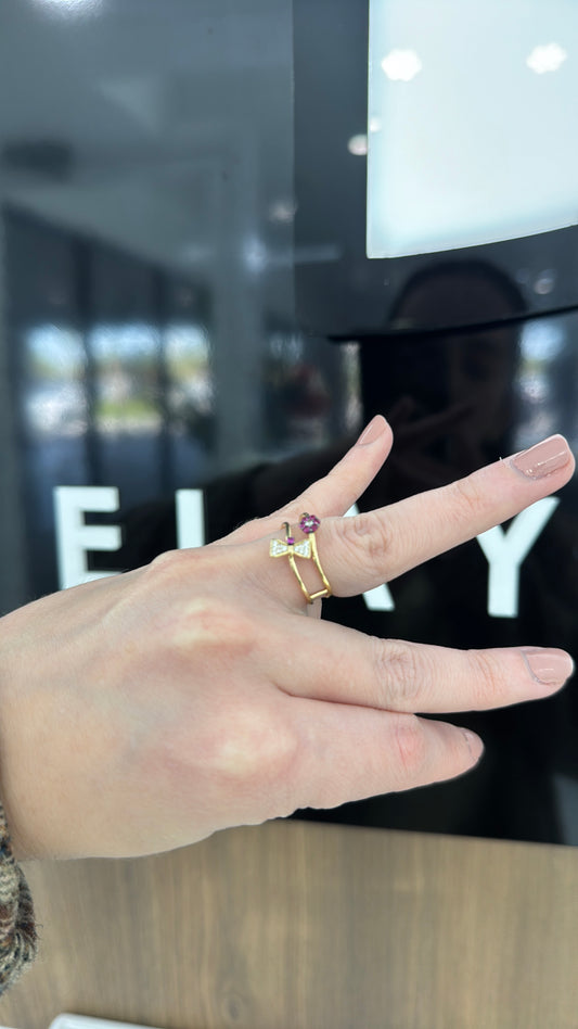 14K Ribbon Ring