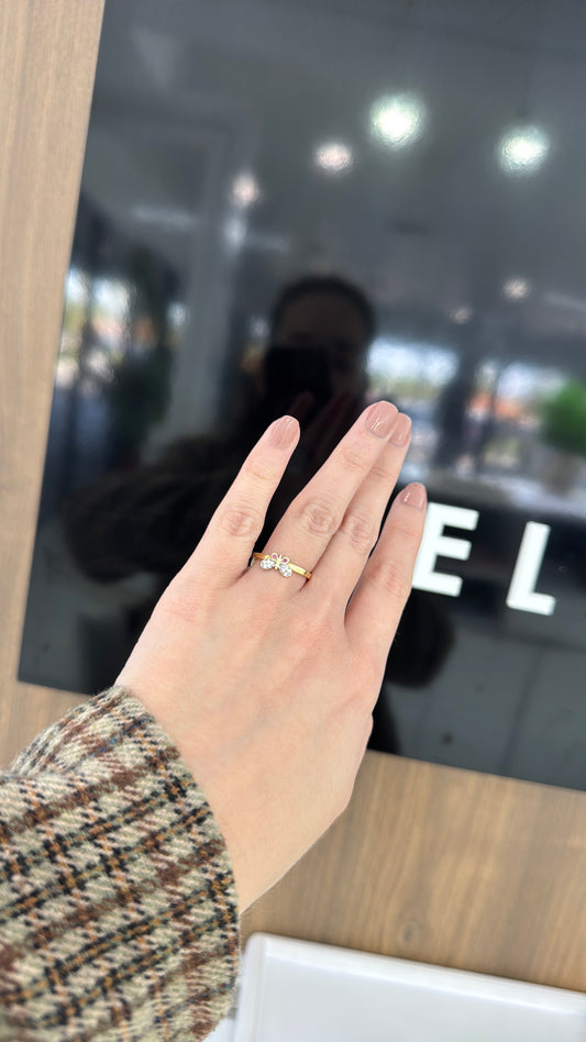 14K Butterfly Ring