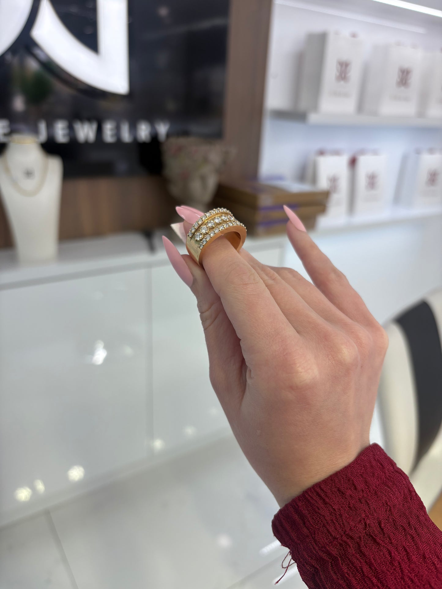 14K Diamond Band