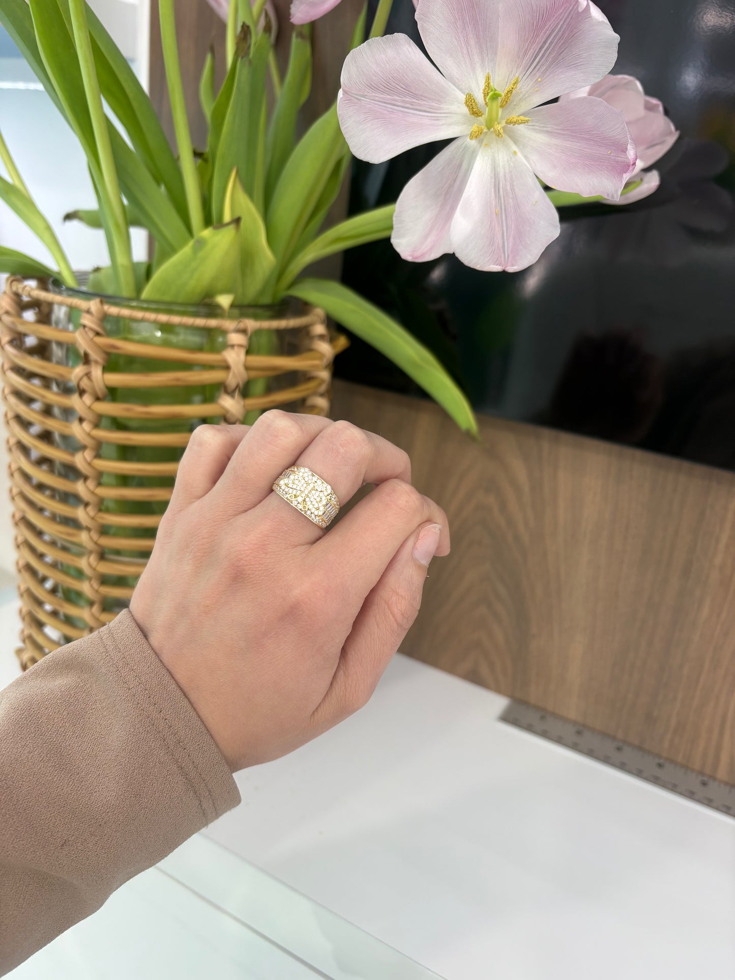 10K Butterfly Ring