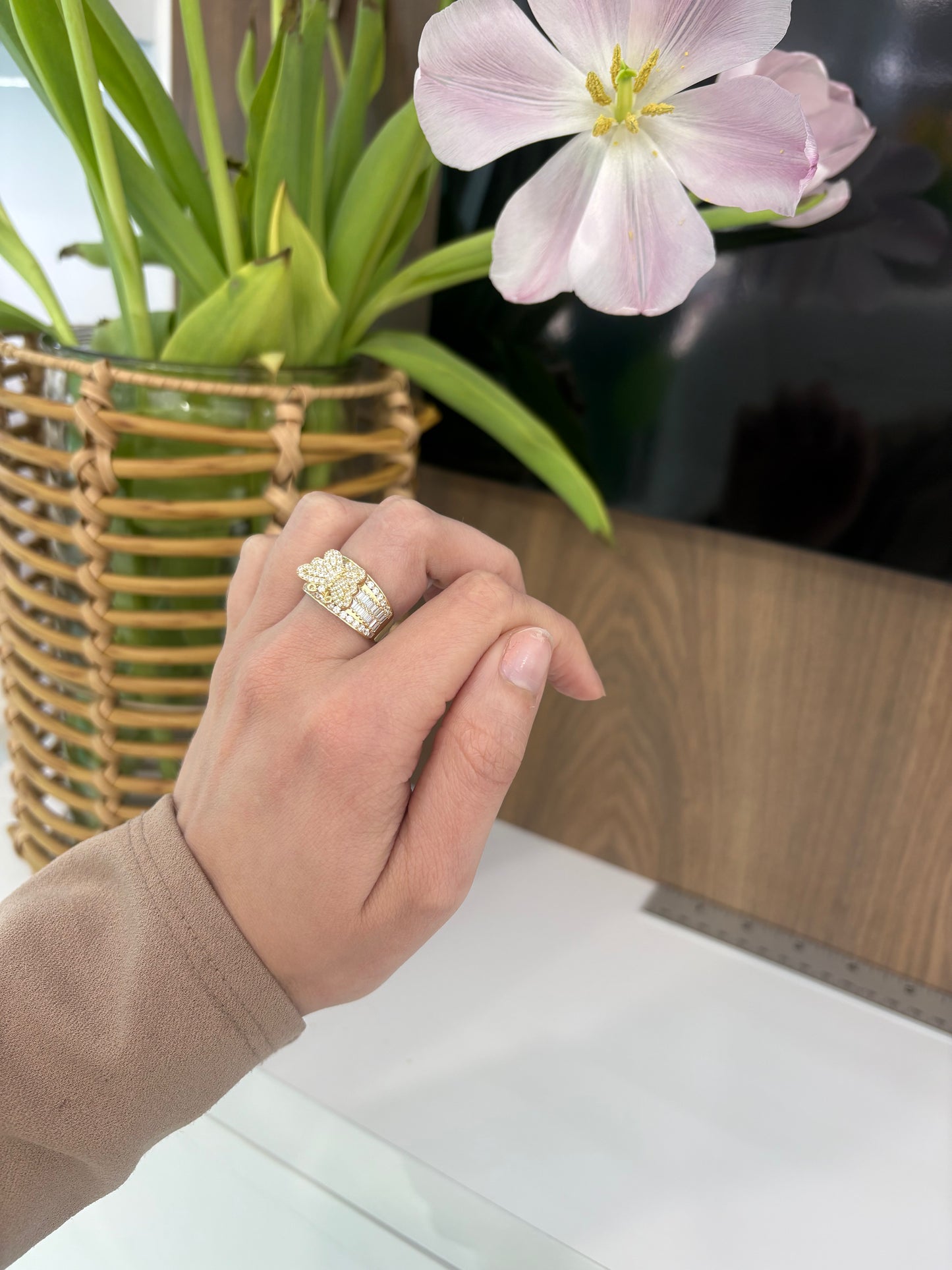 10K Butterfly Ring