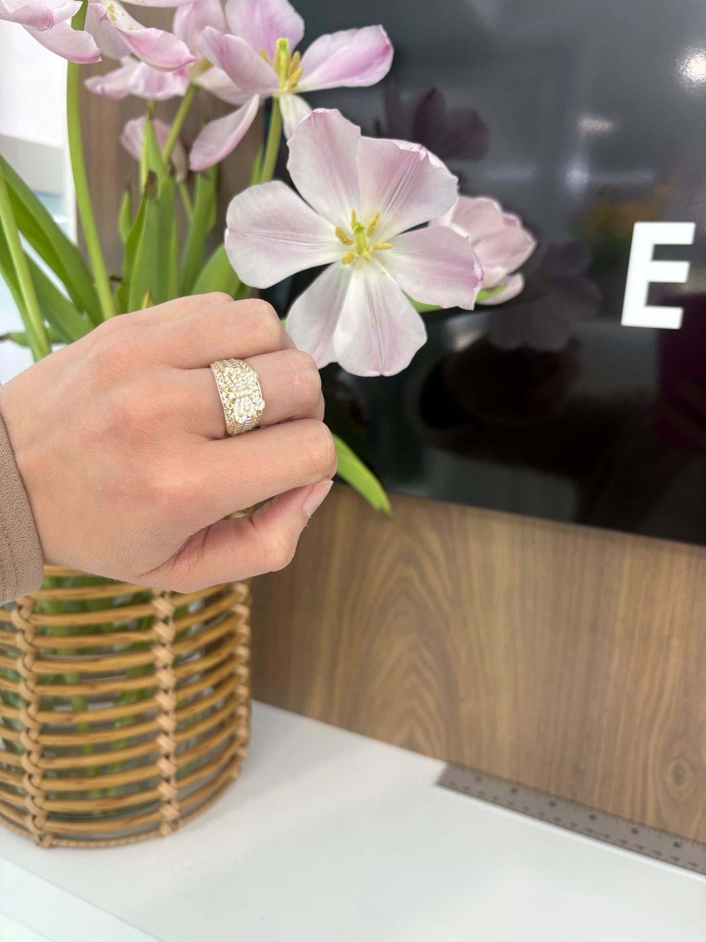10K Butterfly Ring