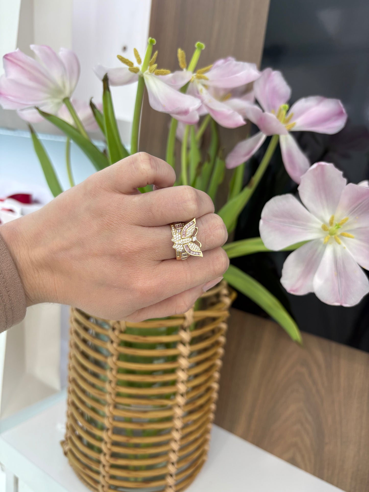 10K Flower Ring