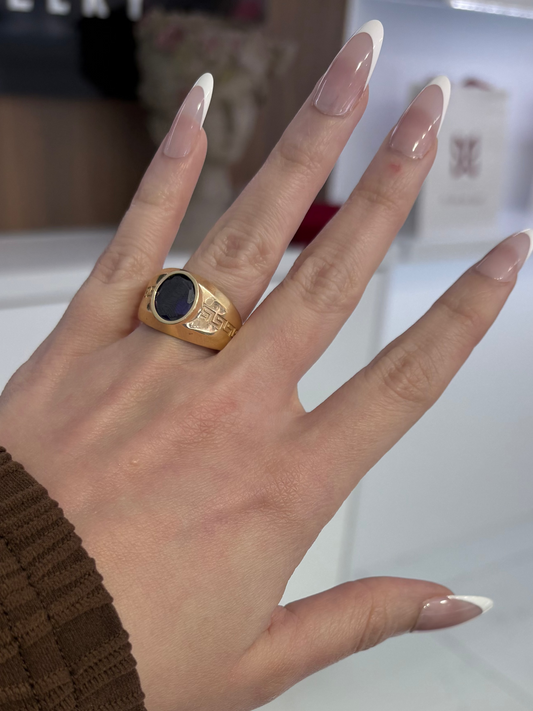14K Dark Purple Ring