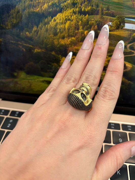 14K Skull Ring