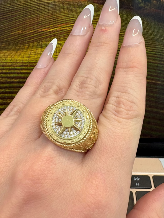 14K Brújula Ring